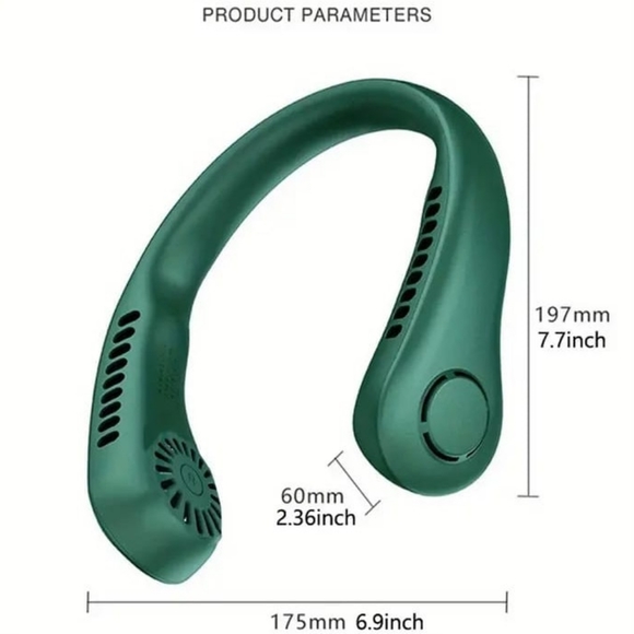 Bladeless Neck Fan with 360 Airflow, Portable Hands Free Small USB Fan - Picture 2 of 8